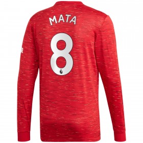 Fußballtrikots Manchester United Juan Mata 8 2020-2021 Langarm Heimtrikotsatz kaufen